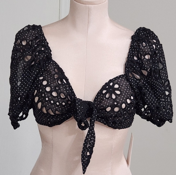 New!For Love and Lemons Swim Cover Top - Picture 3 of 11